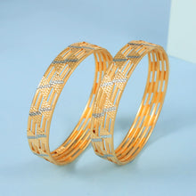 Sia Shahi Crossline Gold Bangles