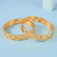 Sia Shahi Crossline Gold Bangles