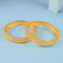 Aarvika Leafwork Gold Bangles