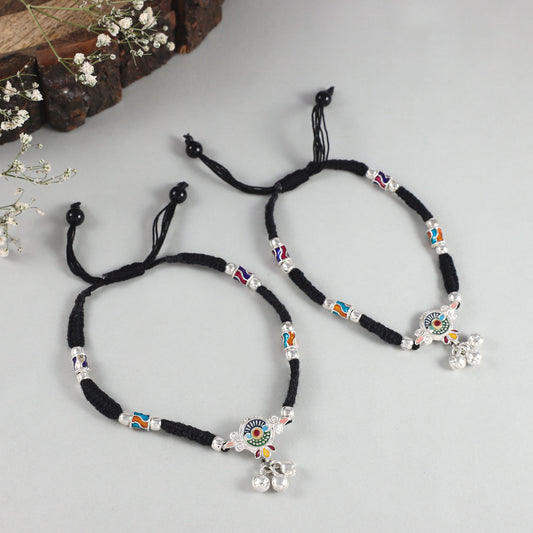 Colorful  Anklets Beads Silver Grace