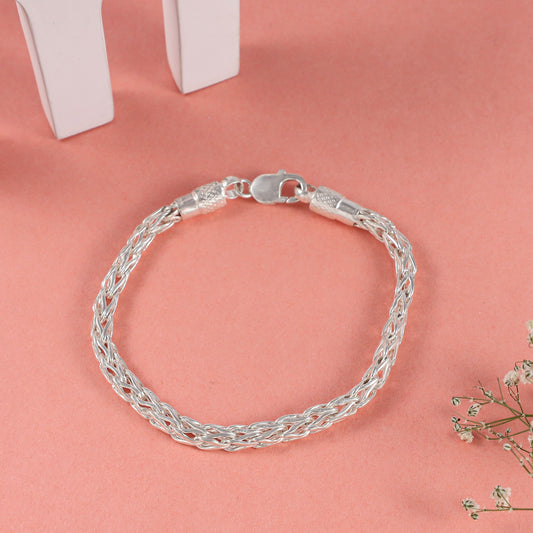 Zahir Braided silver bracelet