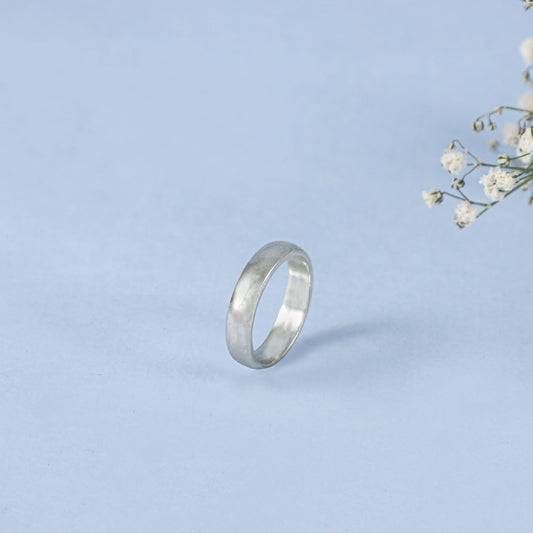Elegant Plain Silver Band  Ring