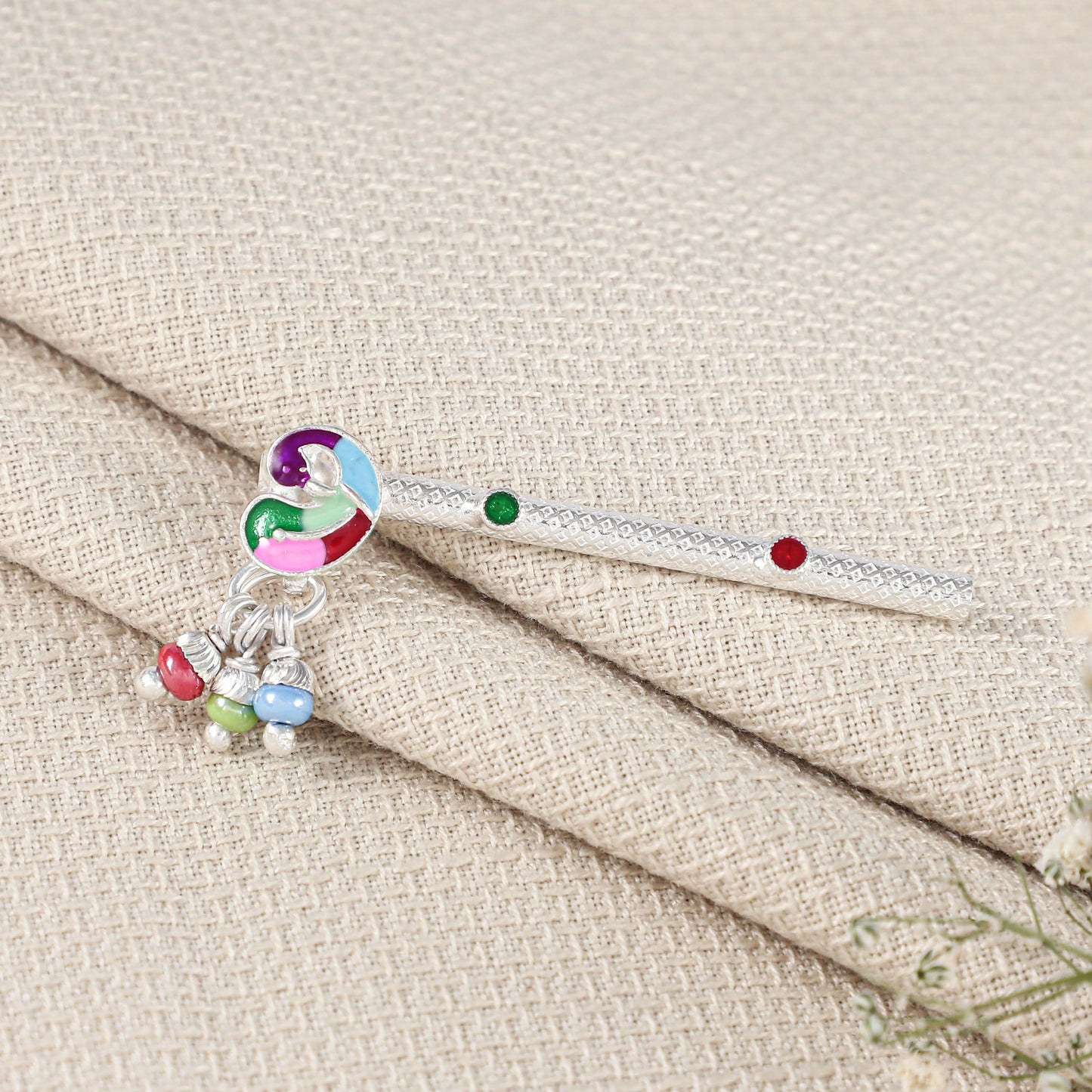 Rangila Bansuri - Colorful handcrafted silver flute