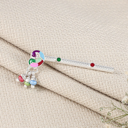 Rangila Bansuri - Colorful handcrafted silver flute