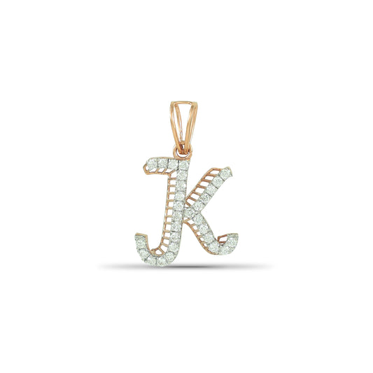 King K Diamond Pendant
