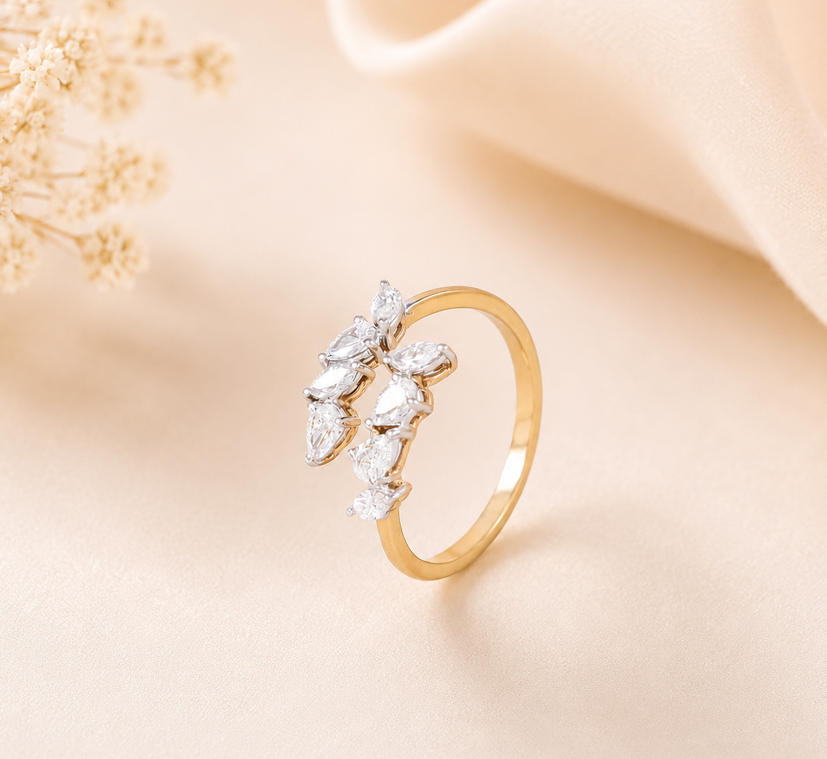 Himani Lush Leaflet Diamond Ring