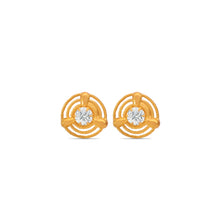 Sara Elegant Earrings Gold Toned Lotus