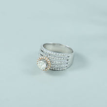 Kirti Multi Row With Centre & Halo Diamond Ring