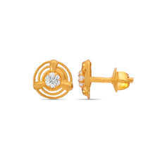 Sara Elegant Earrings Gold Toned Lotus