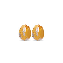 Eva Graceful Dual Tone Gold Earrings