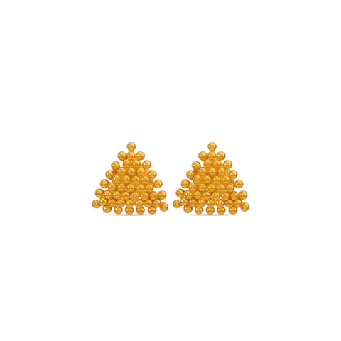 Elena Modern triangle elegance Gold Earrings