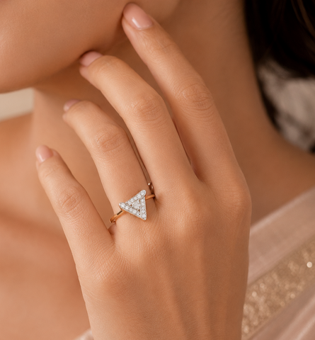 Saanvi Triangular Diamond Ring