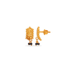 Amara Beaded charm with black Gold Earrings