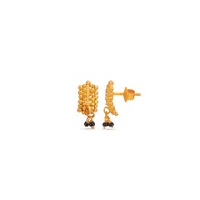 Amara Beaded charm with black Gold Earrings