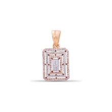 Radiant Brilliance In Rose Gold  Diamond Pendant