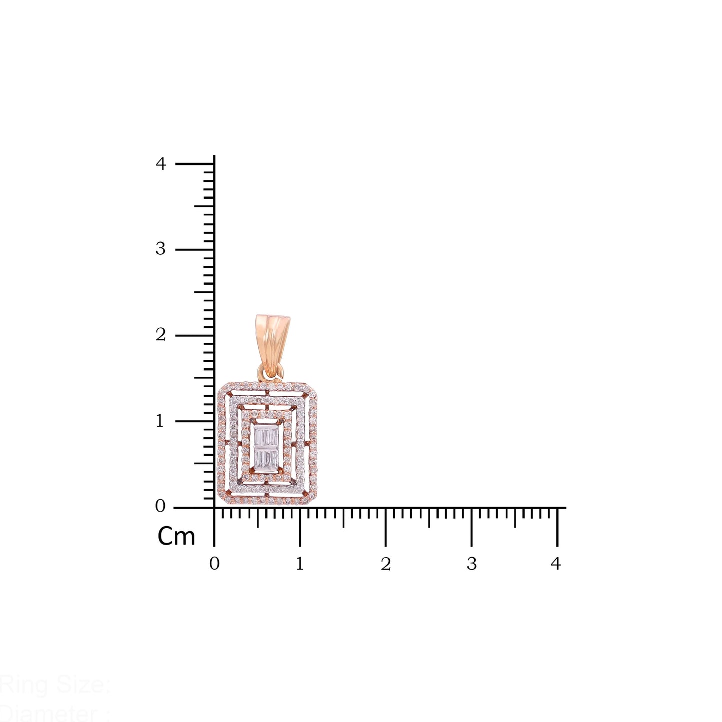 Radiant Brilliance In Rose Gold  Diamond Pendant