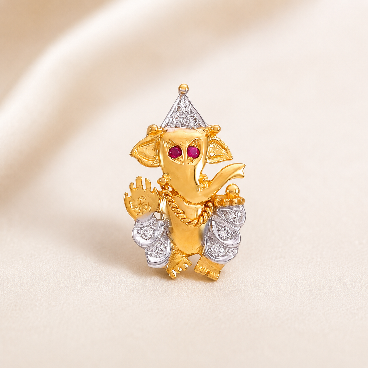 Shree Ganesh Diamond Pendant For Him