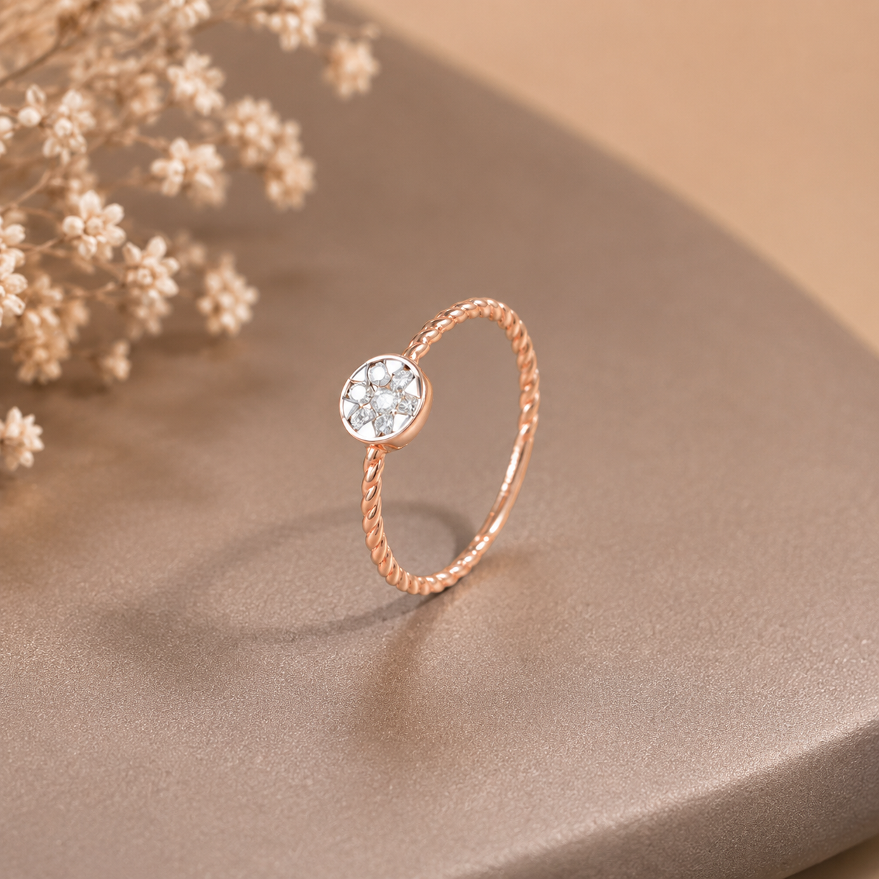 Siya Twist Design Diamond Ring