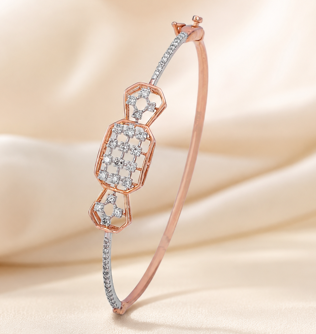 Jiya Elegant Rose Gold Diamond Bracelet