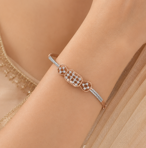 Jiya Elegant Rose Gold Diamond Bracelet