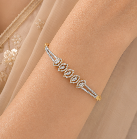 Neha Floral Design Diamond Bracelet