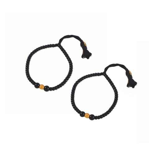 Black Beaded Gold  Nazariya  For Kids