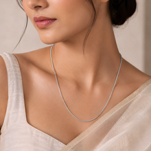 Sleek Box Link Design Silver Chain