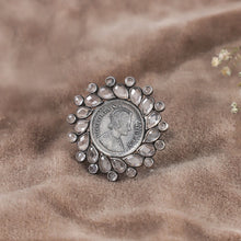 Devanshi Coin Statement Silver Ring