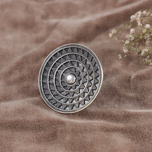 Jyoti Geometric Design  Inspired Silver Ring