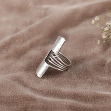 Elegant With a Modern Shield Design Silver Ring