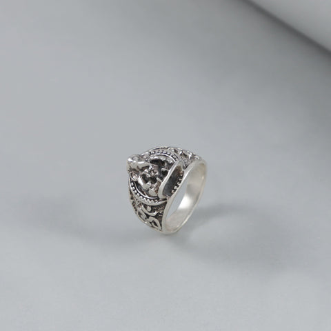 Rohan Vajra Kavach Silver Ring For Him