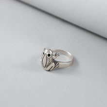 Unique Frog Themed Silver Ring For Him