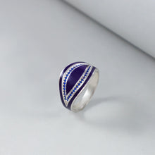 Deep Blue Gemstone Silver Ring For Him