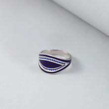 Deep Blue Gemstone Silver Ring For Him