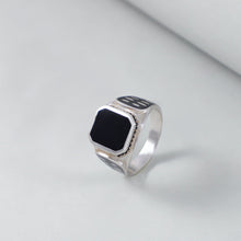 Bold With Black Onyx Designed Silver Ring