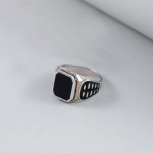 Bold With Black Onyx Designed Silver Ring