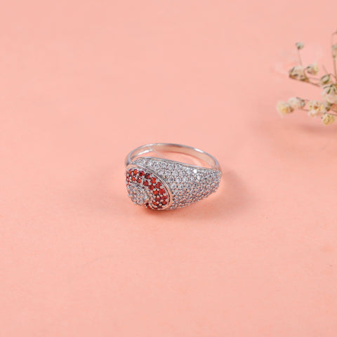 Zoey Colorful Gem Cz Silver Ring