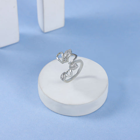 Ishita  Sparkling stones Cz Silver Ring