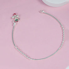 Nikita Delicate Bead Chain Design Silver Anklets