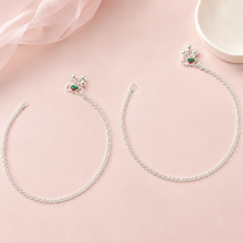 Ishika Mini Charm Chain Silver Anklets