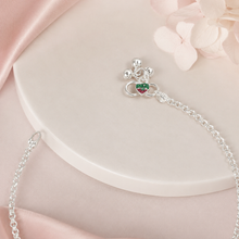 Ishika Mini Charm Chain Silver Anklets