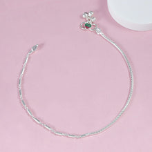 Ziva Slim Chain Silver Anklets