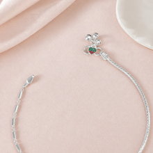Ziva Slim Chain Silver Anklets