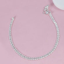 Ruhi  Double Line Silver Anklets