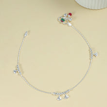 Saanvi Sweet Charm Chain Silver Anklets