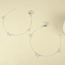 Kavya Playful Bell Silver Anklets