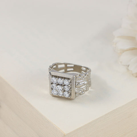 Aryan Shine In Every Silver Cz Ring For Him