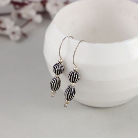 Gauri Elegant Drops Looks Silver Earrings