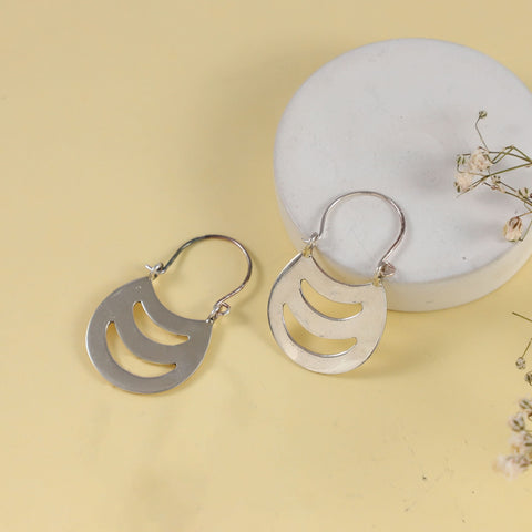 Gauri Cut Out Design Silver Earrings