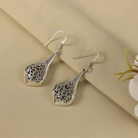 Khusboo Oxidised Charm Silver Earrings